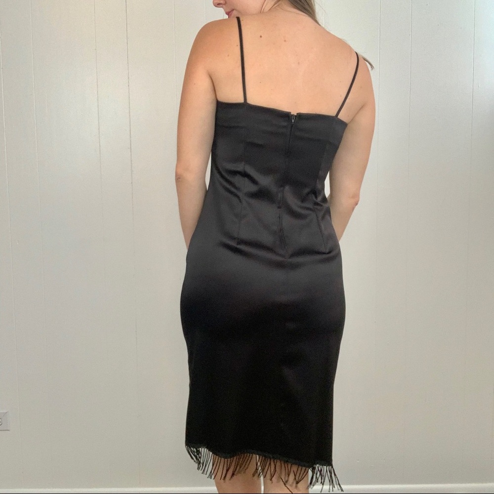 VINTAGE Little Black Dress Beaded Hem | C14 - Picture 6 of 13